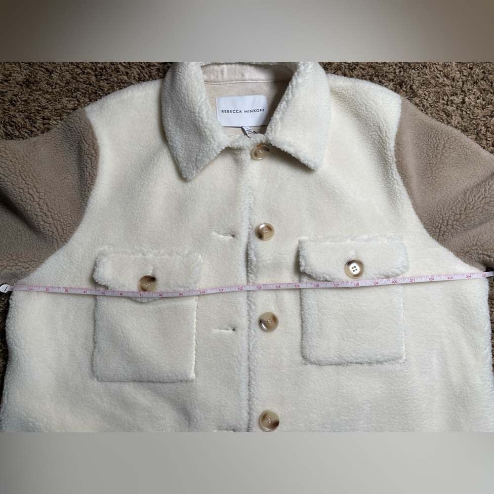Rebecca Minkoff Plush Long Shirt Jacket - Picture 9 of 12
